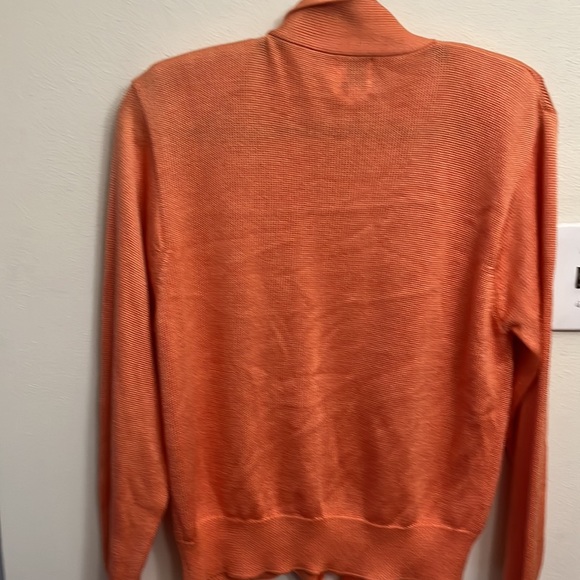 Fia Italia Handloomed Orange Knit Cardigan Sweater Womens XL Tie Front - Picture 3 of 4